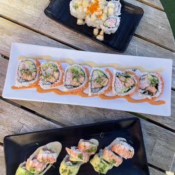 San Sushi - Basic & Beautiful OC Sunset Baked Scallops Roll (6pc) - Sushi Bars Near Me - Placentia, California San Sushi - Basic & Beautiful OC Sunset Baked Scallops Roll (6pc) - Sushi Bars Near Me - Placentia, California