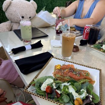 N Cafe - Salmon avocado toast, vanilla latte, and you can see my friend's strawberry matcha - Breakfast & Brunch Near Me - Glendale, California N Cafe - Salmon avocado toast, vanilla latte, and you can see my friend's strawberry matcha - Breakfast & Brunch Near Me - Glendale, California