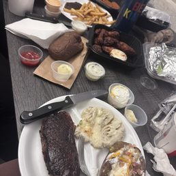Two entrees apps side dishes bread and butter Two entrees apps side dishes bread and butter