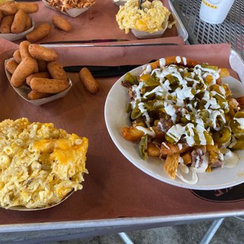 The Smoke Pit - Brisket Frychos, Mac and Cheese, Hush Puppies - Barbeque Near Me - Gastonia, North Carolina The Smoke Pit - Brisket Frychos, Mac and Cheese, Hush Puppies - Barbeque Near Me - Gastonia, North Carolina