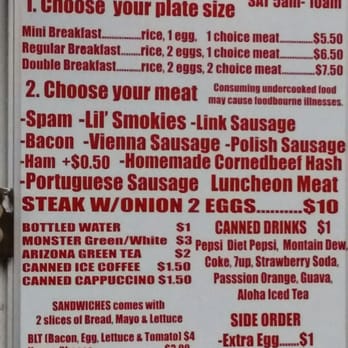 Lee's Lunch wagon - the menu - Food Trucks Near Me - Kapolei, Hawaii