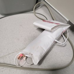 Johnson Memorial Health - Bloody blood pressure tester( They used it on me and it wasn't my blood)