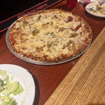 Jupiter's Pizzeria and Billiards - Chicken Fajita specialty pizza - Pool Halls Near Me - Champaign, Illinois