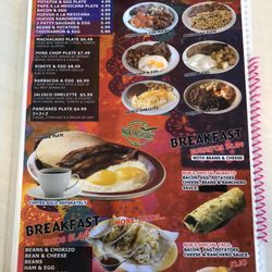 Viva Zapata Mexican Restaurant - Breakfast menu