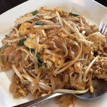 BKK Thai Kitchen - Pad Thai with chicken. I loved this dish because the noodles were moist and not dry like some pad thai dishes I've tried in the past. - Thai Near Me - Carlsbad, California