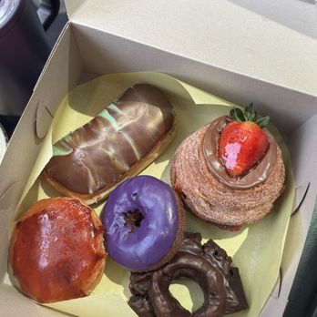 Colorado Donuts - Dubai chocolate, Nutella Strawberry Croissant Donut, Ube Cake Donuts, Creme Brulee Donut, Chocolate Old Fashioned Donut. All delicious! - Donuts Near Me - Los Angeles, California