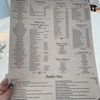 Tea With Tracy - Menu - Tea Rooms Near Me - Seymour, Connecticut