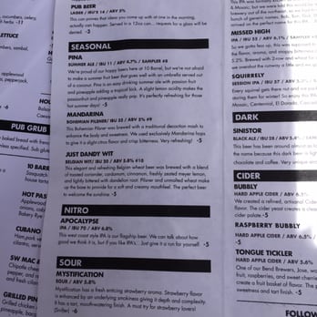 10 Barrel Brewing - West Side Bend - 1/2 of beer menu - Brewpubs Near Me - Bend, Oregon 10 Barrel Brewing - West Side Bend - 1/2 of beer menu - Brewpubs Near Me - Bend, Oregon