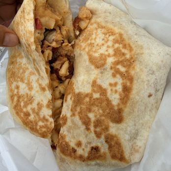 Red's Hot Chicken - Hot Chicken Mac & Cheese Crunchwrap - Southern Near Me - Nashville, Tennessee