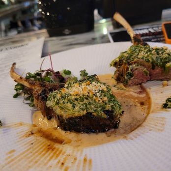 Confessions - Lamb chops Rockefeller - New American Near Me - Houston, Texas