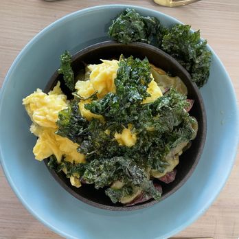 Beautiful Day - Breakfast Hash with 2 scrambled eggs  on top. - Breakfast & Brunch Near Me - La Quinta, California