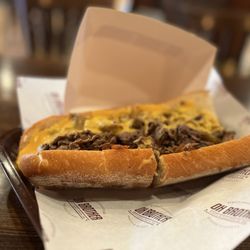 Oh Brother Philly - Cheese steak with cheese whiz, peppers, mushrooms, and onions