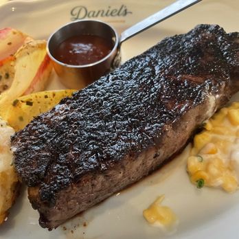 Daniel's, A Florida Steakhouse - Beautiful steak with corn pudding - Steakhouses Near Me - Fort Lauderdale, Florida