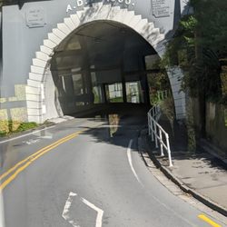 Karori Tunnel, Wellington. Sorry for the reflections from the bus window!