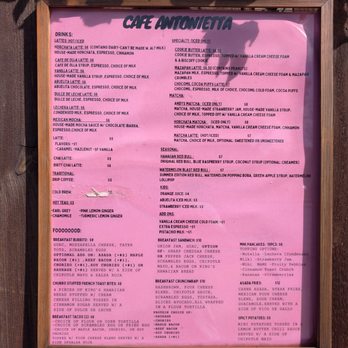 Cafe Antonietta - Menu - Cafes Near Me - Los Angeles, California