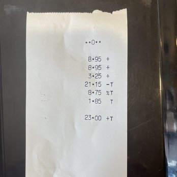 Sushi  House - Bill/Check- No business name, date, etc... - Sushi Bars Near Me - Chula Vista, California
