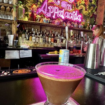 Alice In Appalachia - Jabberwocky (espresso martini) - Cocktail Bars Near Me - Knoxville, Tennessee Alice In Appalachia - Jabberwocky (espresso martini) - Cocktail Bars Near Me - Knoxville, Tennessee