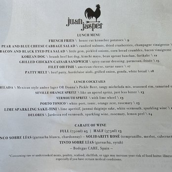 Juan Jasper kitchen & Wine - Menu march 2026 - Cafes Near Me - San Diego, California Juan Jasper kitchen & Wine - Menu march 2026 - Cafes Near Me - San Diego, California