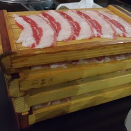 Trays of meat