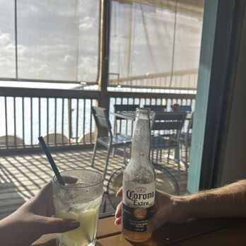 Doc's Seafood & Steaks - Drinks by the open air patio - Seafood Near Me - Corpus Christi, Texas