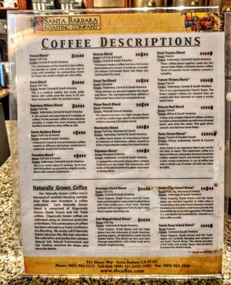 Menu photo 6 Santa Barbara Roasting Company Santa Barbara, CA