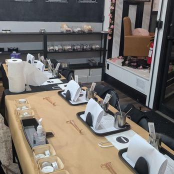 Sip & Scent Candle Bar - set up for the class - Candle Stores Near Me - Burlington, New Jersey Sip & Scent Candle Bar - set up for the class - Candle Stores Near Me - Burlington, New Jersey