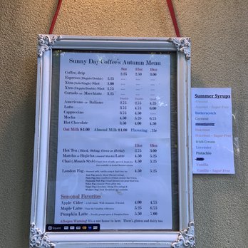 Sunny Day Coffee - Autumn Menu - Coffee & Tea Near Me - Portland, Oregon Sunny Day Coffee - Autumn Menu - Coffee & Tea Near Me - Portland, Oregon