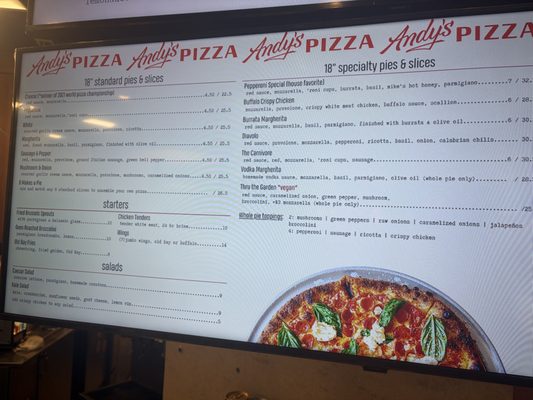 Menu photo 1 Andy’s Pizza - Tysons McLean, VA Menu photo 1 Andy’s Pizza - Tysons McLean, VA