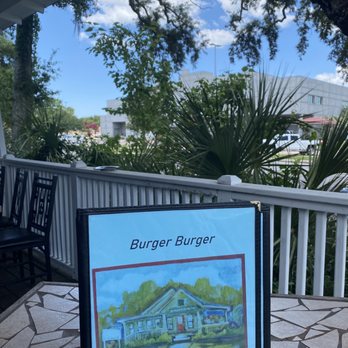 Burger Burger - a picture of a sign on a porch - Burgers Near Me - Biloxi, Mississippi Burger Burger - a picture of a sign on a porch - Burgers Near Me - Biloxi, Mississippi