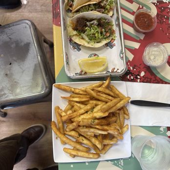 Lobster-Guys - Fish Tacos with large fries on the side - Seafood Near Me - Pasadena, California