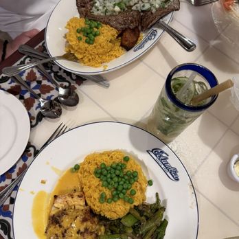 The Columbia - Left: Palomilla Right: Baker Stuffed Grouper - Spanish Near Me - St Augustine, Florida The Columbia - Left: Palomilla Right: Baker Stuffed Grouper - Spanish Near Me - St Augustine, Florida