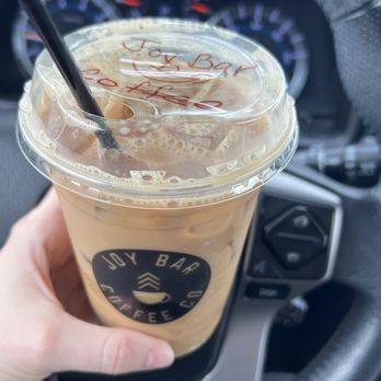 Joy Bar Coffee - Iced sugar free vanilla latte - Coffee & Tea Near Me - High Point, North Carolina Joy Bar Coffee - Iced sugar free vanilla latte - Coffee & Tea Near Me - High Point, North Carolina