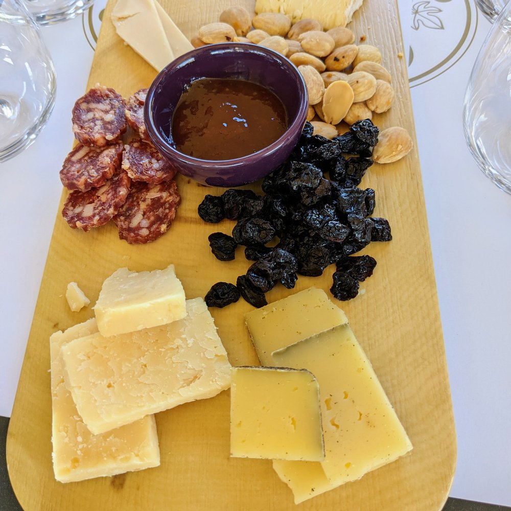 Lasseter Family Winery - Cheese and charcuterie board to go with our wine tasting. - Wineries Near Me - Glen Ellen, California Lasseter Family Winery - Cheese and charcuterie board to go with our wine tasting. - Wineries Near Me - Glen Ellen, California