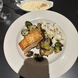 Queen City Bistro - Salmon with sauce on the side. The sauce was very good.