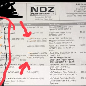 NDZ Performance - Each employee even has their own color marker in the case of inconsistency to ensure quality service. Above and beyond. - Guns & Ammo Near Me - Cheshire, Connecticut