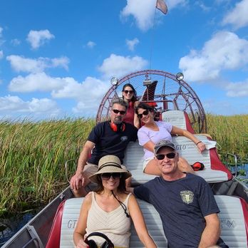 Mack's Fish Camp - Having a great airboat ride with family - Fishing Near Me