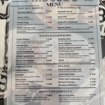 Mocca's - Menu - Cafes Near Me - Las Piedras, Puerto Rico Mocca's - Menu - Cafes Near Me - Las Piedras, Puerto Rico