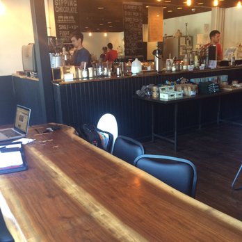 Chocolate Holler - These wooden tables though!! - Chocolatiers & Shops Near Me - Lexington, Kentucky