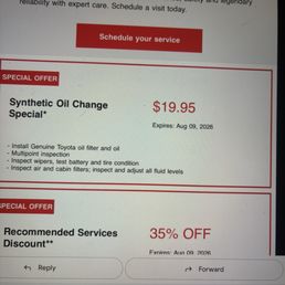 Oil change coupon Oil change coupon
