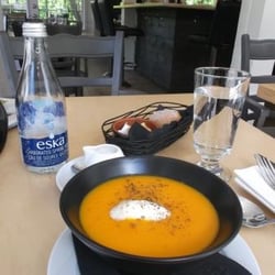Adèle Bistro - Carrot and Orange soup with cumin and cream.