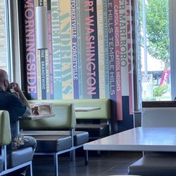 McDonald's - Nice wall decor listing nearby communities.