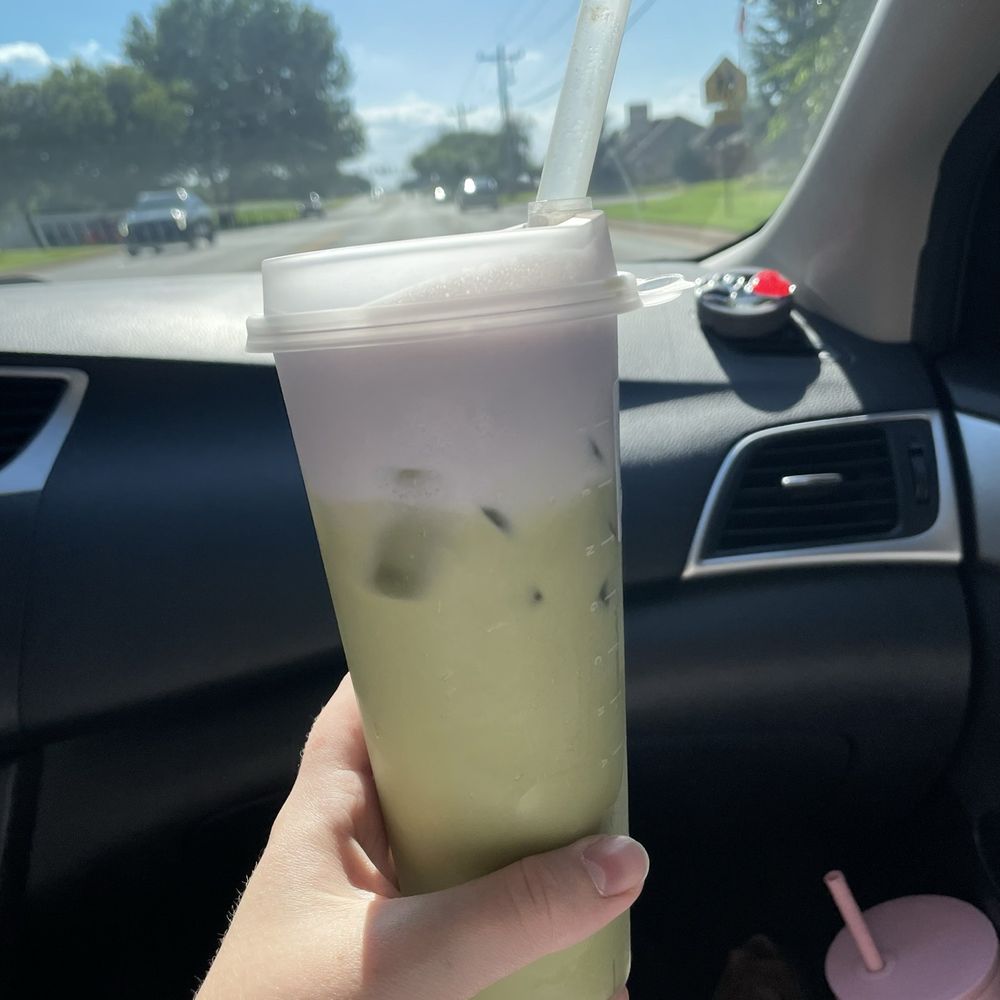 Feng Cha - Matcha Latte with taro foam - Desserts Near Me - Edmond, Oklahoma