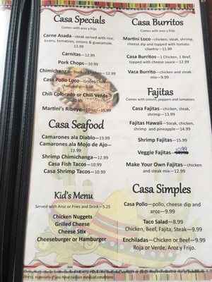 Menu photo 1 Casa Martini Dry Ridge, KY