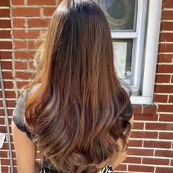 Loren Roberts Hair Salon by Heather - Blended Auburn on dark hair !