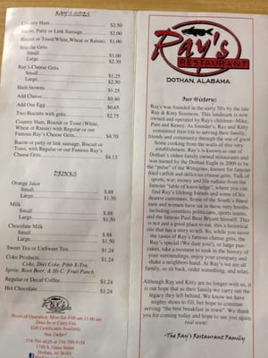 Menu photo 7 Ray's Restaurant Dothan, AL Menu photo 7 Ray's Restaurant Dothan, AL