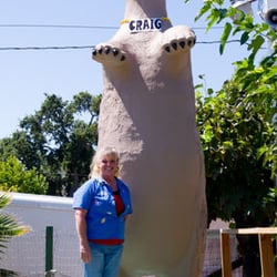 Tatonka Land Mini Golf - My partner who redid the Polar Bear from the 50's and got it back to original look.
