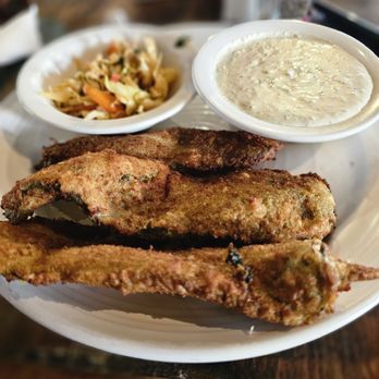 Range Cafe - Fried green chile strips with green chile ranch - Breakfast & Brunch Near Me - Albuquerque, New Mexico