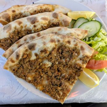 Anatolia - Lahmacun! Oh wow! (And, yes, that's made-in-house dough.) - Mediterranean Near Me - Albuquerque, New Mexico