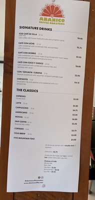 Menu photo 7 Abanico Coffee Roasters San Francisco, CA