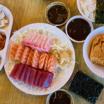 Kyung's Seafood - $30 sashimi & spicy ahi to get us started! - Seafood Near Me - Honolulu, Hawaii